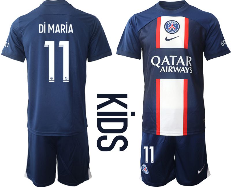 Youth 2022-2023 Club Paris St German home blue 11 Soccer Jersey